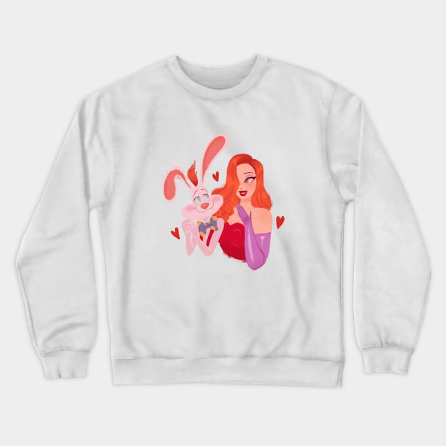 Jessica And Roger Crewneck Sweatshirt by curiousquirrel